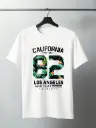 California White Colour half sleeves T-shirt for Men