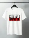Hustle Bustle White Colour half sleeves T-shirt for Men