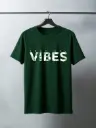 Vibes Olive Green Colour half sleeves T-shirt for Men