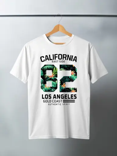 California White Colour half sleeves T-shirt for Men