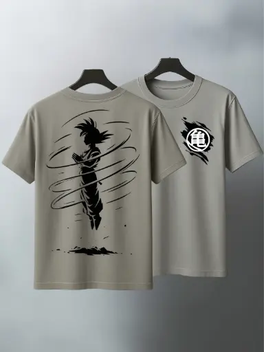 "Goku 2.O" Black Colour Half Sleeves T-shirt for Men